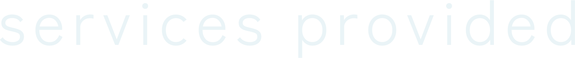 services provided